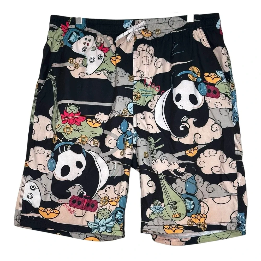Music Panda Waterproof Beach Shorts Swimsuit Men36 Ultra Quick Dry No Mesh Liner
